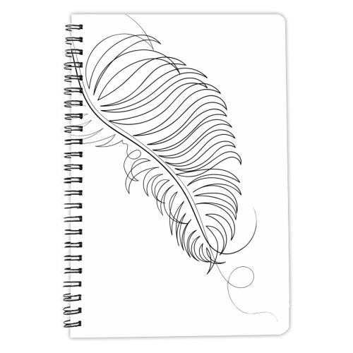 Palm Leaf Line Drawing - personalised A4, A5, A6 notebook by Adam Regester