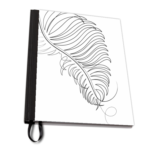 Palm Leaf Line Drawing - personalised A4, A5, A6 notebook by Adam Regester