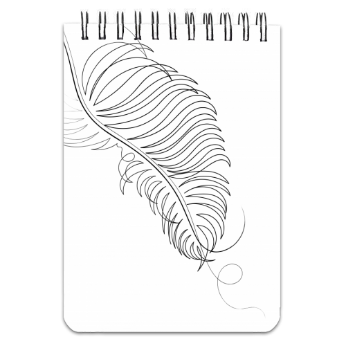 Palm Leaf Line Drawing - personalised A4, A5, A6 notebook by Adam Regester