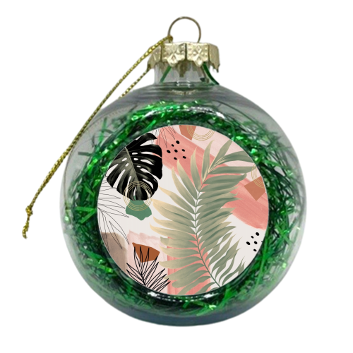 Palm Leaf Summer Glam #1 #tropical #decor #art - xmas bauble by Anita Bella Jantz
