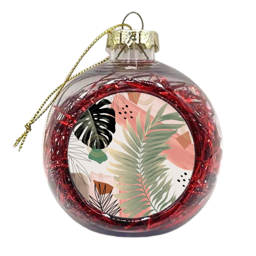 Palm Leaf Summer Glam #1 #tropical #decor #art - xmas bauble by Anita Bella Jantz