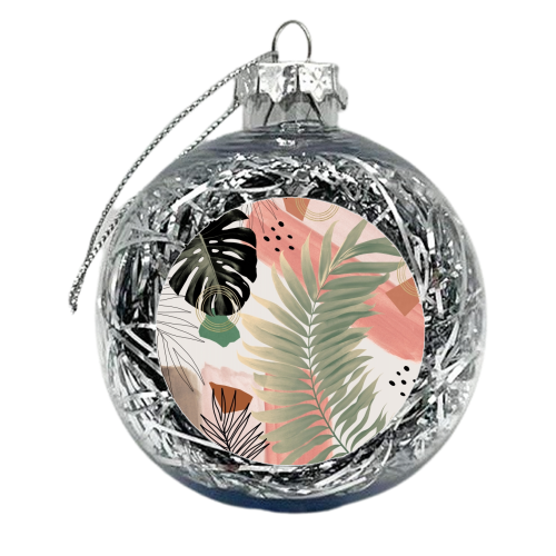Palm Leaf Summer Glam #1 #tropical #decor #art - xmas bauble by Anita Bella Jantz