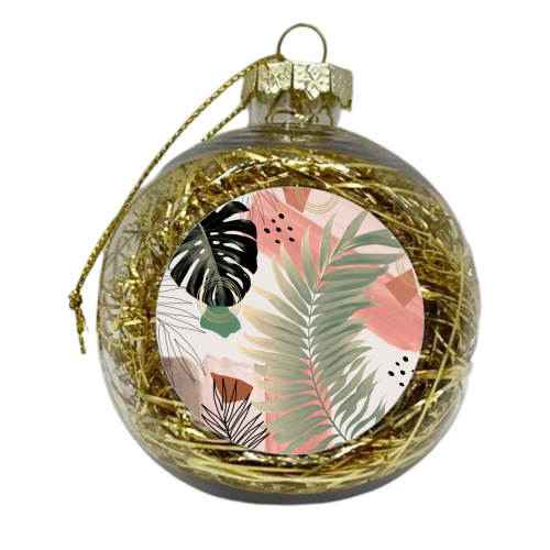 Palm Leaf Summer Glam #1 #tropical #decor #art - xmas bauble by Anita Bella Jantz