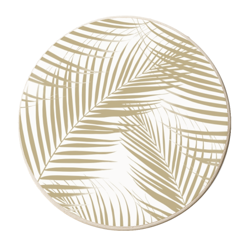 Palm Leaves - Gold Cali Vibes #1 #tropical #decor #art - personalised beer coaster by Anita Bella Jantz