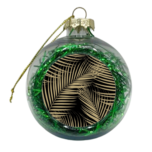 Palm Leaves - Gold Cali Vibes #2 #tropical #decor #art - xmas bauble by Anita Bella Jantz