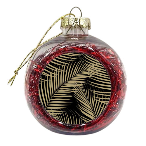 Palm Leaves - Gold Cali Vibes #2 #tropical #decor #art - xmas bauble by Anita Bella Jantz