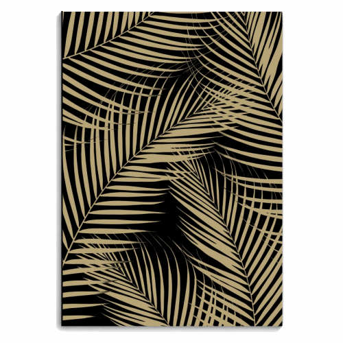 Palm Leaves - Gold Cali Vibes #2 #tropical #decor #art - personalised A4, A5, A6 notebook by Anita Bella Jantz