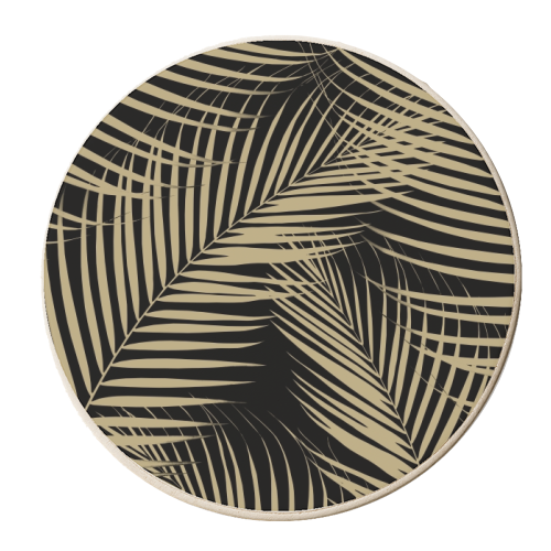 Palm Leaves - Gold Cali Vibes #2 #tropical #decor #art - personalised beer coaster by Anita Bella Jantz