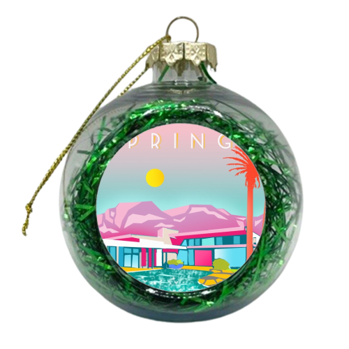 PALM SPRINGS - xmas bauble by Wallace Elizabeth