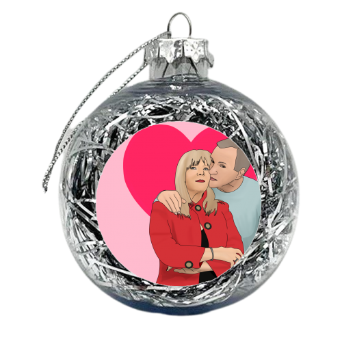 Pam & Mick - xmas bauble by Pink and Pip