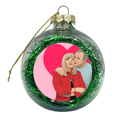 Pam & Mick - xmas bauble by Pink and Pip