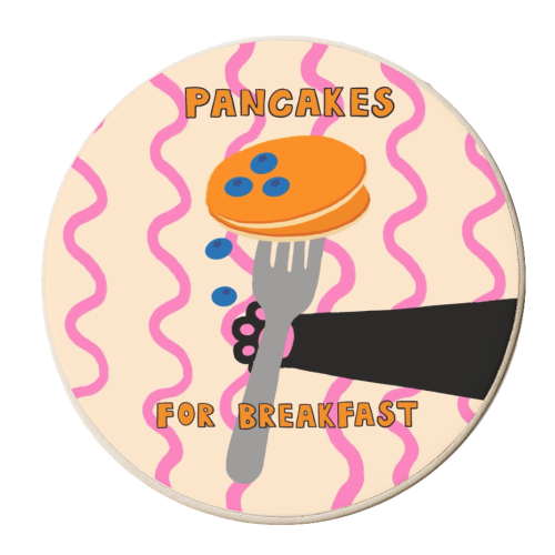 Pancakes For Breakfast - personalised beer coaster by The Paper Tail
