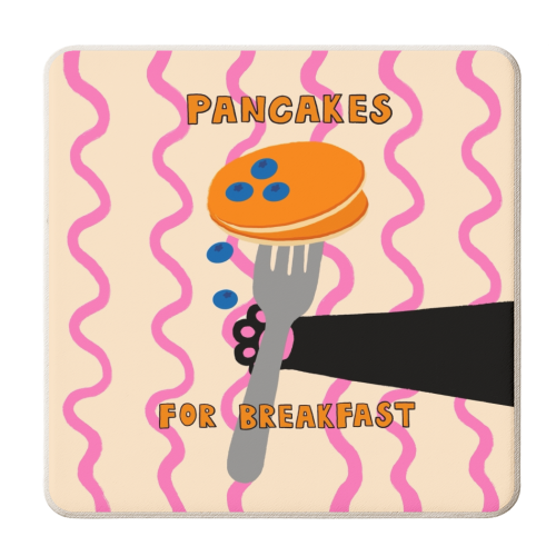 Pancakes For Breakfast - personalised beer coaster by The Paper Tail