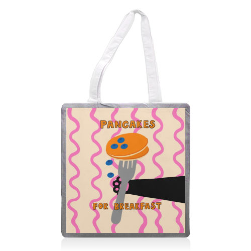 Pancakes For Breakfast - printed canvas tote bag by The Paper Tail