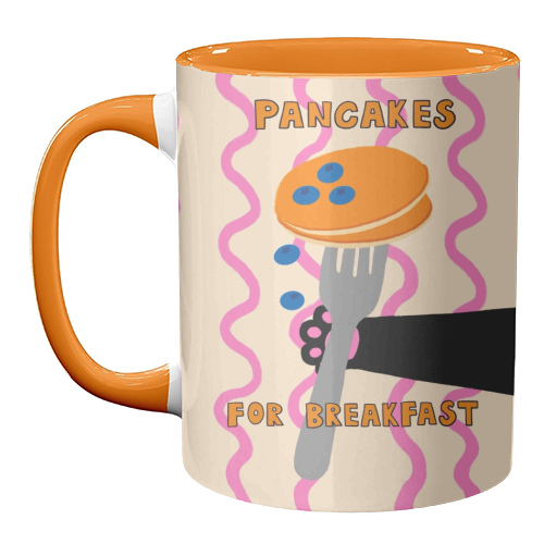 Pancakes For Breakfast - unique mug by The Paper Tail