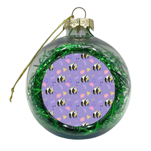 Panda Lullaby - xmas bauble by Dawn Welch