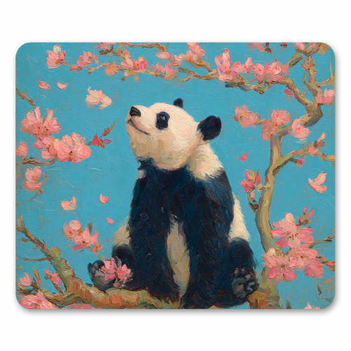 Panda on tree - mouse mat by DejaReve