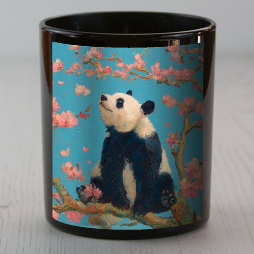 Panda on tree - scented candle by DejaReve