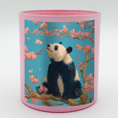 Panda on tree - scented candle by DejaReve
