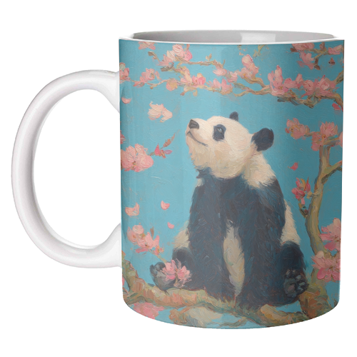 Panda on tree - unique mug by DejaReve