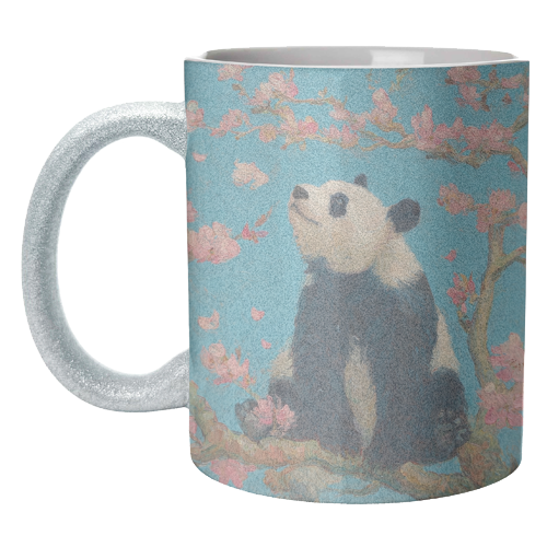 Panda on tree - unique mug by DejaReve