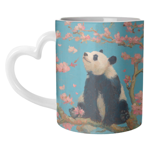 Panda on tree - unique mug by DejaReve