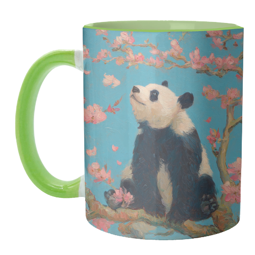 Panda on tree - unique mug by DejaReve