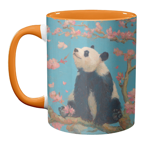 Panda on tree - unique mug by DejaReve