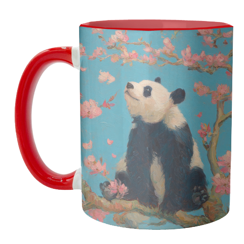 Panda on tree - unique mug by DejaReve