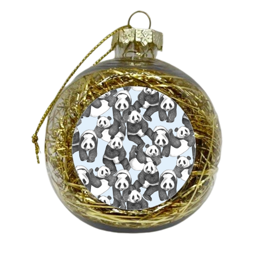 Panda, Panda, Panda! - xmas bauble by Charlotte Jade O'Reilly
