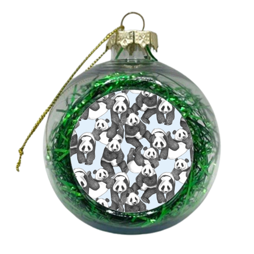 Panda, Panda, Panda! - xmas bauble by Charlotte Jade O'Reilly