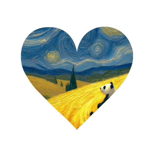 Panda starring at stars - Magnet by DejaReve