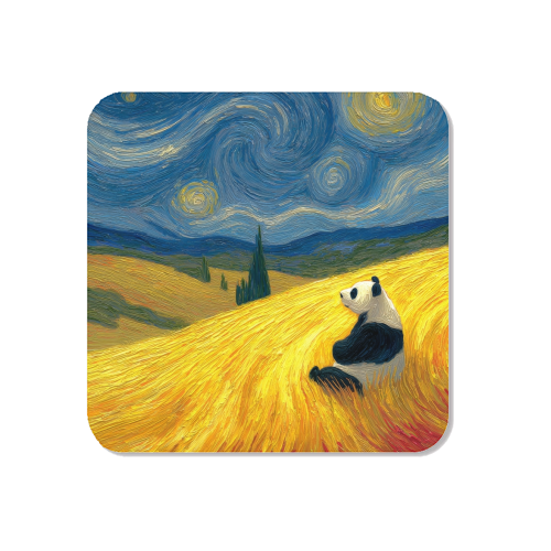 Panda starring at stars - Magnet by DejaReve