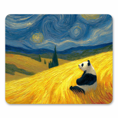 Panda starring at stars - mouse mat by DejaReve