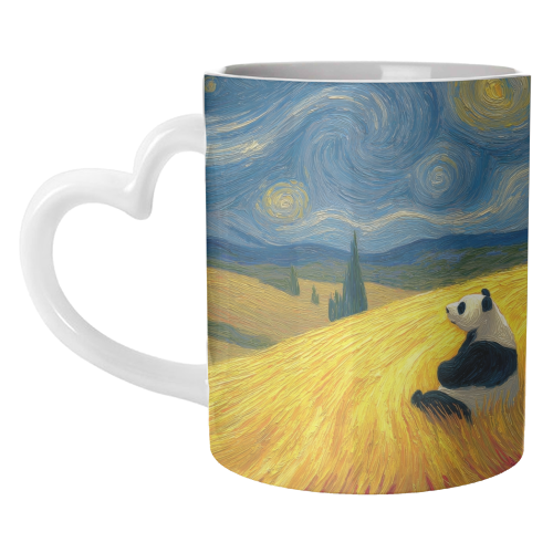 Panda starring at stars - unique mug by DejaReve