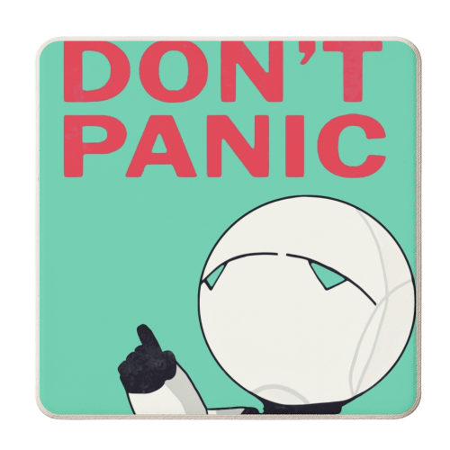 Panic - personalised beer coaster by Danny Welch