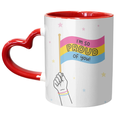 Pansexual proud of you - unique mug by Loren Grosvenor