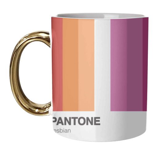 Pantone Colour Lesbian LGBTQ+ Pride Queer Design - unique mug by AbiGoLucky