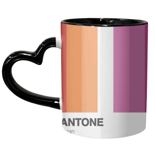 Pantone Colour Lesbian LGBTQ+ Pride Queer Design - unique mug by AbiGoLucky