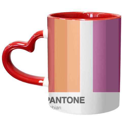 Pantone Colour Lesbian LGBTQ+ Pride Queer Design - unique mug by AbiGoLucky