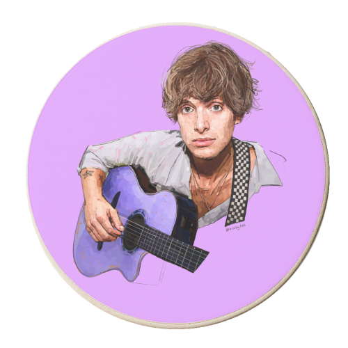 Paolo - personalised beer coaster by Beverley Rae