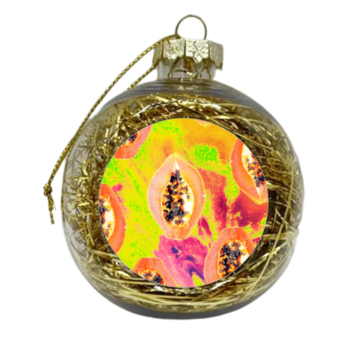 papaya - xmas bauble by Uma Prabhakar Gokhale