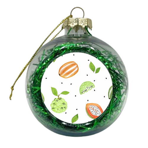 Papaya & Custard Apple - xmas bauble by Uma Prabhakar Gokhale