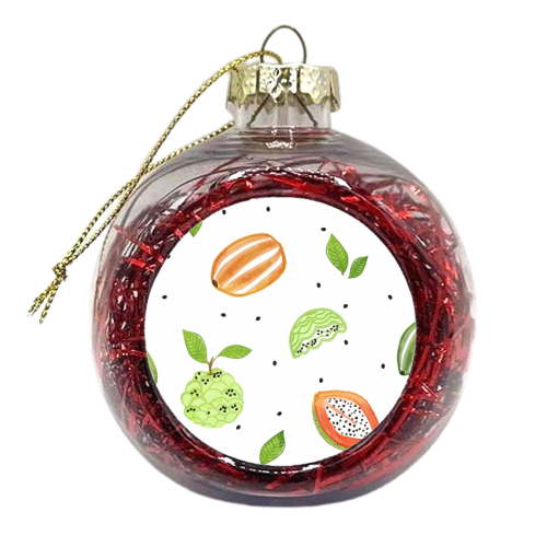 Papaya & Custard Apple - xmas bauble by Uma Prabhakar Gokhale