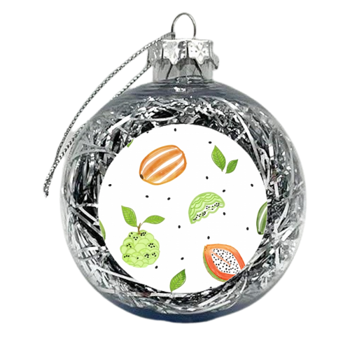 Papaya & Custard Apple - xmas bauble by Uma Prabhakar Gokhale