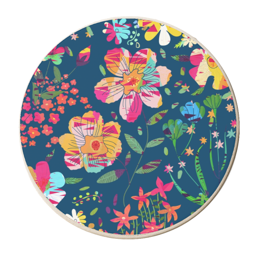 Paper Floral - personalised beer coaster by Uma Prabhakar Gokhale