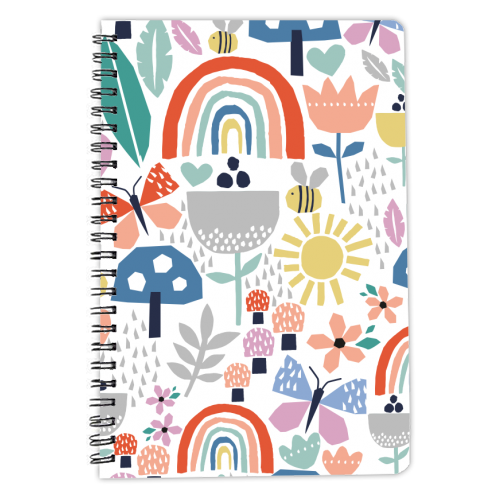 Papercut floral pattern - personalised A4, A5, A6 notebook by sarah morley