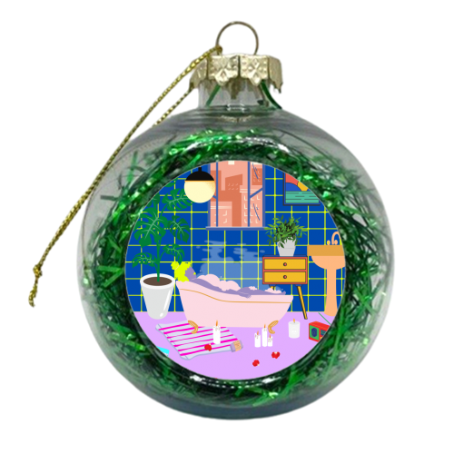 Paradise House: Bathroom - xmas bauble by Nina Robinson