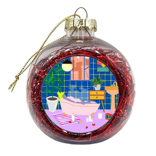 Paradise House: Bathroom - xmas bauble by Nina Robinson