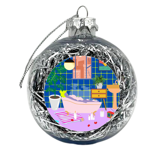 Paradise House: Bathroom - xmas bauble by Nina Robinson